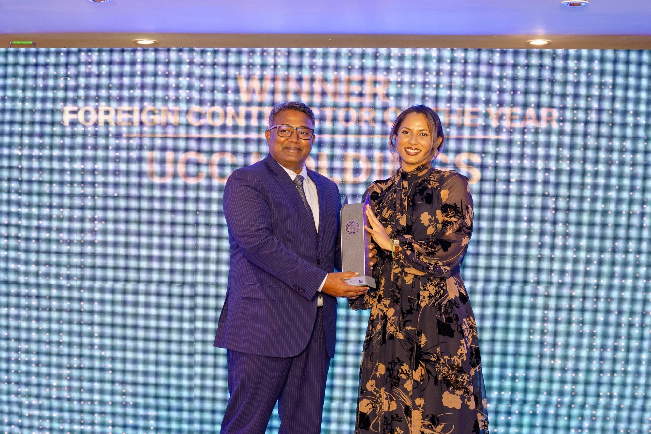 UCC Holding, receives the awarded of the Best Foreign Contractor award at the Builder Awards, (MNACI)